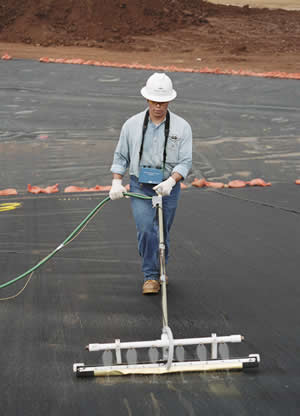 Water Puddle Testing of a Geomembrane