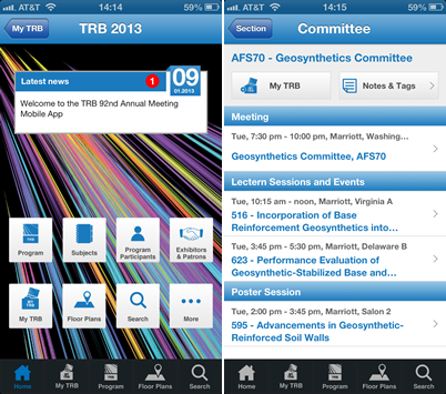 TRB 2013 - Mobile App