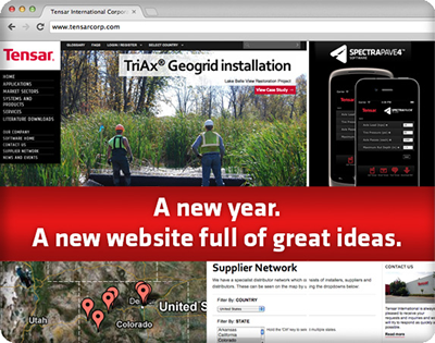 Photo: Tensar has introduced a new website with enhanced content for registered users.