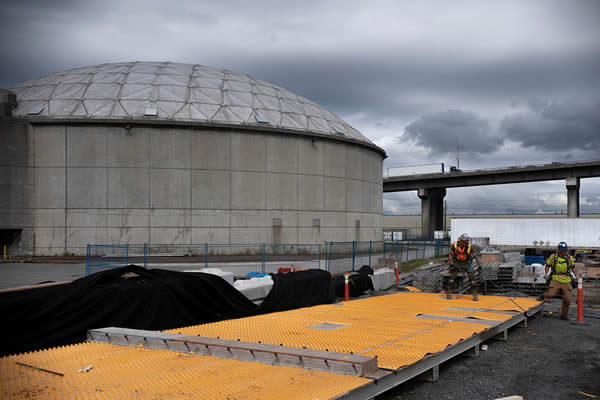 Installation of Concrete Protection Liners at a Vancouver wastewater treatment plant..