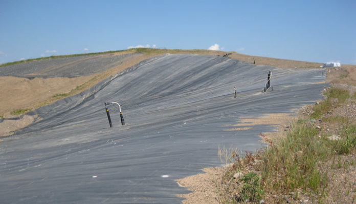 Temporary landfill cap photo by Chris Kelsey